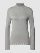 Betty Barclay Rollkragenpullover aus Viskose-Mix mit Wellensaum in Hel...