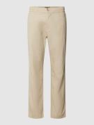 Blend Regular Fit Hose aus Leinen-Baumwoll-Mix mit elastischem Bund in...
