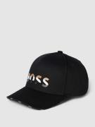 BOSS Cap mit Label-Print Modell 'Siras' in Black, Größe One Size