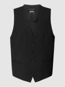 BOSS Weste mit Paspeltaschen Modell 'Huge Vest' in Black, Größe 48