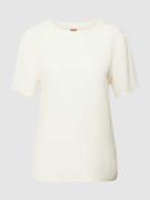 BOSS T-Shirt mit geripptem Rundhalsausschnitt Modell 'Ilyeana' in Offw...