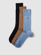 BOSS Socken mit Label-Detail im 3er-Pack in Hellblau, Größe 39/42