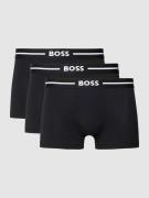 BOSS Trunks mit elastischem Label-Bund im 3er-Pack in Black, Größe M