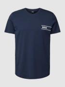 BOSS T-Shirt mit Label-Print in Dunkelblau, Größe XS