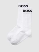 BOSS Socken mit Label-Print im 2er-Pack in Weiss, Größe 39/42