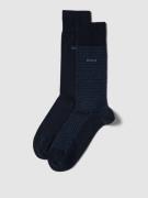 BOSS Socken mit Label-Print im 2er-Pack in Dunkelblau, Größe 39/42