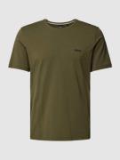 BOSS T-Shirt mit Label-Stitching in Oliv, Größe S