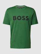 BOSS T-Shirt mit Label-Print Modell 'Tiburt' in Gruen, Größe S