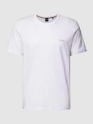 BOSS T-Shirt mit Label-Stitching Modell 'MIX&MATCH' in Weiss, Größe M