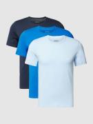 BOSS T-Shirt mit Logo-Stitching im 3er-Pack in Blau, Größe M