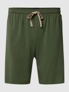 BOSS Shorts mit elastischem Bund in Oliv, Größe M