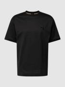 BOSS T-Shirt mit Label-Stitching Modell 'Tames' in Black, Größe L