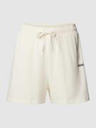 BOSS Regular Fit Pyjama-Shorts mit Label-Print in Weiss, Größe XS
