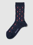 Burlington Socken mit Allover-Muster in Marineblau, Größe 36/41