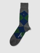 Burlington Socken mit Allover-Muster Modell 'Clyde' in Anthrazit Melan...