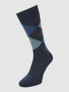 Burlington Socken aus Schurwollmischung Modell 'Edinburgh' in Marine M...