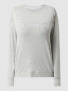 DKNY Sweatshirt in melierter Optik in Mittelgrau Melange, Größe S