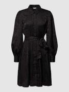 DKNY Knielanges Hemdblusenkleid mit Allover-Muster in Black, Größe 40