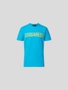 Dsquared2 T-Shirt mit Brand-Print in Tuerkis, Größe XL