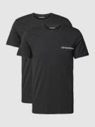 Emporio Armani T-Shirt mit Label-Print in Black, Größe L