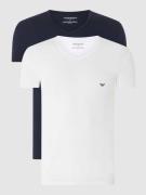 Emporio Armani T-Shirt aus Baumwolle im 2er-Pack in Weiss, Größe S