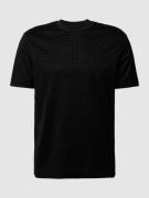 Emporio Armani T-Shirt mit Allover-Label-Motiv in Black, Größe XL