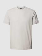 Emporio Armani T-Shirt mit feinem Strukturmuster in Hellgrau, Größe L