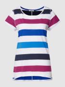 Esprit T-Shirt aus Baumwolle mit Streifenmuster in Weiss, Größe L