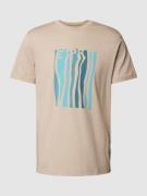 Esprit T-Shirt mit Label-Print in Beige, Größe M