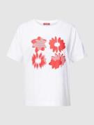 Esprit T-Shirt mit floralem Print in Offwhite, Größe S