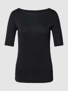 Esprit T-Shirt in unifarbenem Design in Black, Größe S