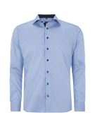 Eterna Modern Fit Business Hemd mit Kontrastknöpfen in Bleu, Größe 40