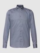 Eterna Slim Fit Business-Hemd mit Allover-Muster in Beige, Größe 38