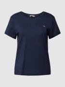 Gant T-Shirt mit Label-Stitching Modell 'SHIELD' in Marine, Größe XS