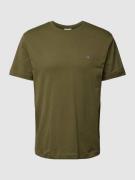 Gant T-Shirt mit Label-Stitching in Oliv, Größe S