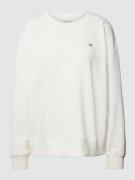 Gant Sweatshirt mit gerippten Abschlüssen Modell 'SHIELD' in Ecru, Grö...