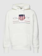 Gant Hoodie mit Label-Stitching Modell 'ARCHIVE SHIELD' in Offwhite, G...