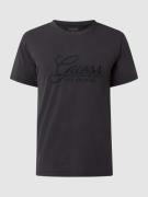 Guess T-Shirt mit Label-Stitching in Black, Größe M