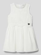 Guess Kleid mit Spitzenbesatz Modell 'LACE & CREPE' in Weiss, Größe 11...