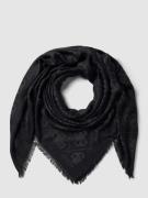 Guess Schal mit Logo- und Label-Stitching Modell 'ELIETTE' in Black, G...