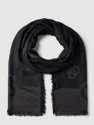 Guess Schal mit Logo- und Label-Stitching Modell 'LORALEE' in Black, G...