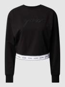 Guess Sweatshirt mit elastischem Label-Bund Modell 'CARRIE' in Black, ...