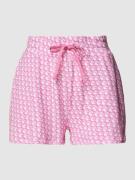 Guess Shorts mit Allover-Muster in Rosa, Größe XS