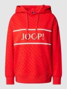 JOOP! Hoodie mit Label-Stitching in Rot, Größe 36