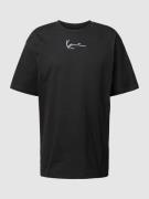 KARL KANI Oversized T-Shirt mit Logo-Stitching in Black, Größe S