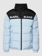 KARL KANI Steppjacke mit Label-Stitching in Hellblau, Größe XL