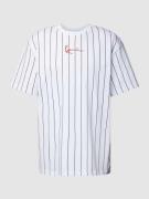 KARL KANI T-Shirt mit Label-Stitching in Weiss, Größe XS
