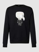 Karl Lagerfeld Sweatshirt mit Karl-Print in Dunkelblau, Größe L