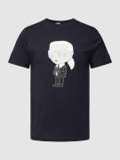 Karl Lagerfeld T-Shirt mit Motiv-Print in Marine, Größe L