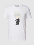 Karl Lagerfeld T-Shirt mit Motiv-Print in Weiss, Größe S